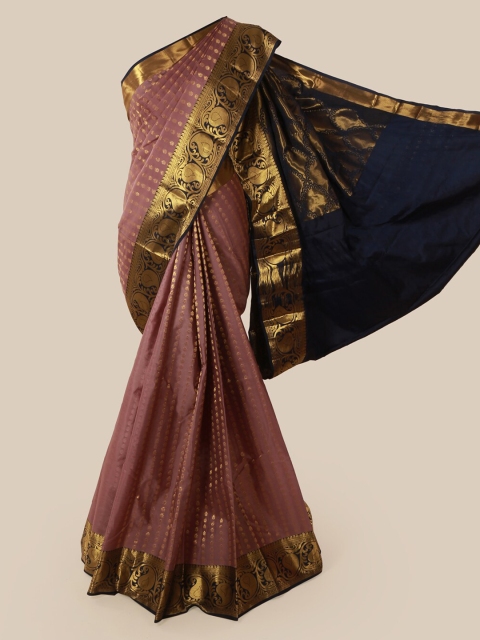 

Pothys Brown & Golden Pure Silk Woven Design Saree