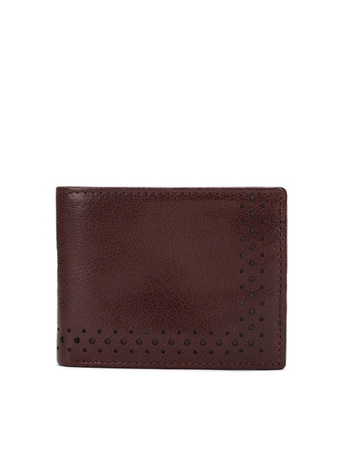 

Van Heusen Men Brown Textured Two Fold Wallet