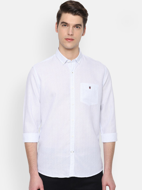 

Louis Philippe Sport Men White Slim Fit Printed Casual Shirt