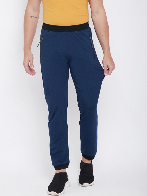 

Okane Men Navy Blue Solid Joggers