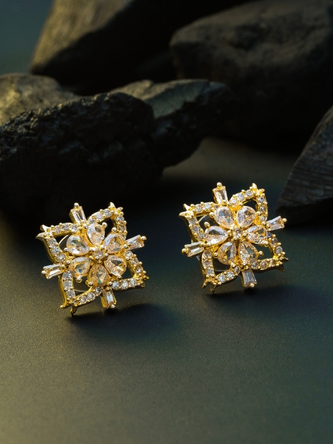 

aadita Gold-Plated Handcrafted Contemporary Studs