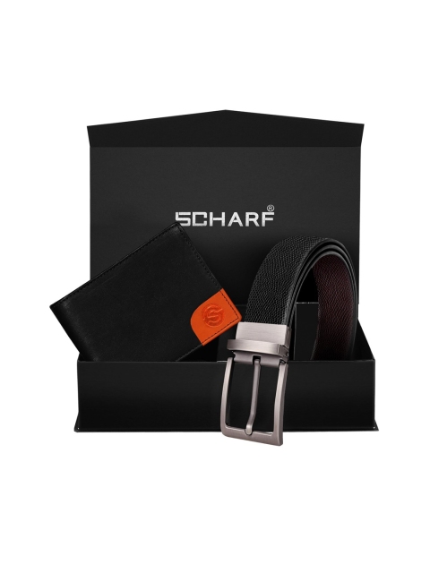 

SCHARF Men Black Solid Genuine Leather Accessory Gift Set