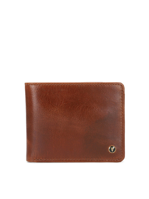 

Van Heusen Men Brown Solid Two Fold Leather Wallet