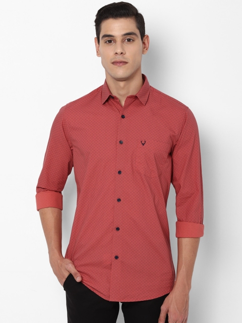 

Allen Solly Men Orange Slim Fit Printed Casual Shirt