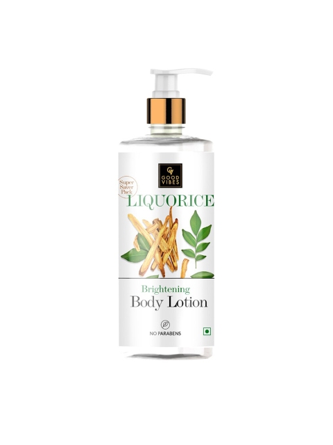 

Good Vibes Liquorice Brightening Body Lotion 500 ml, Transparent