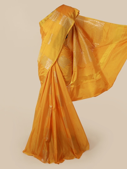 

Pothys Mustard Yellow Woven Design Silk Cotton Saree