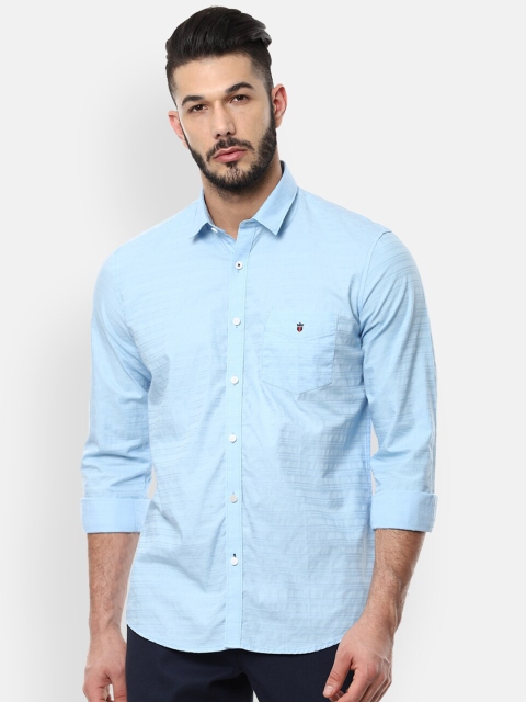 

Louis Philippe Sport Men Blue Slim Fit Cotton Self Design Casual Shirt