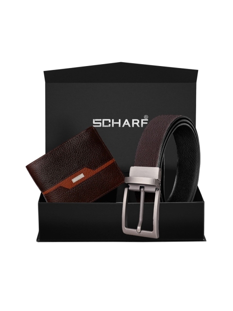 

SCHARF Men Tan & Brown Genuine Leather Accessory Gift Set
