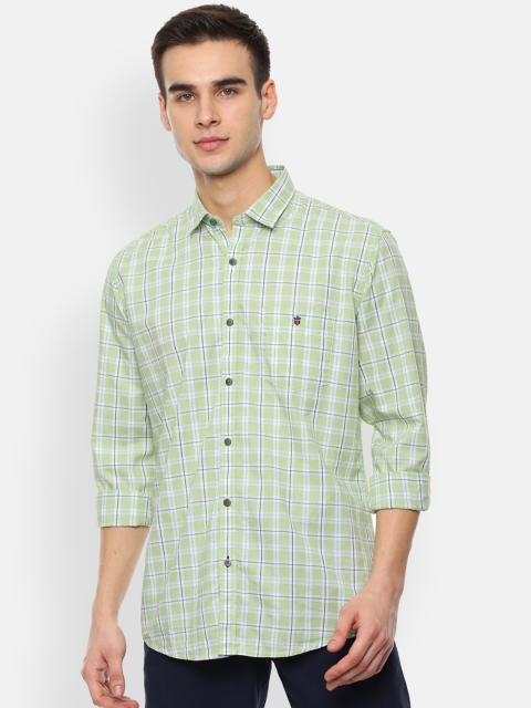 

Louis Philippe Sport Men Green Slim Fit Checked Casual Shirt