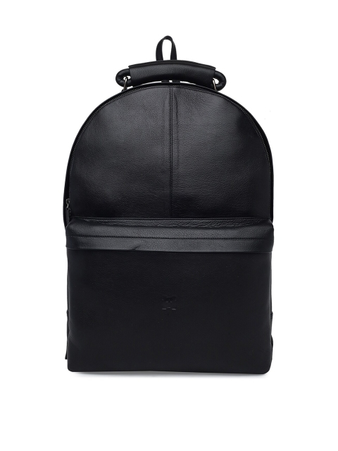 

MERECER MELHOR Unisex Black Leather 16 inch Laptop Backpack