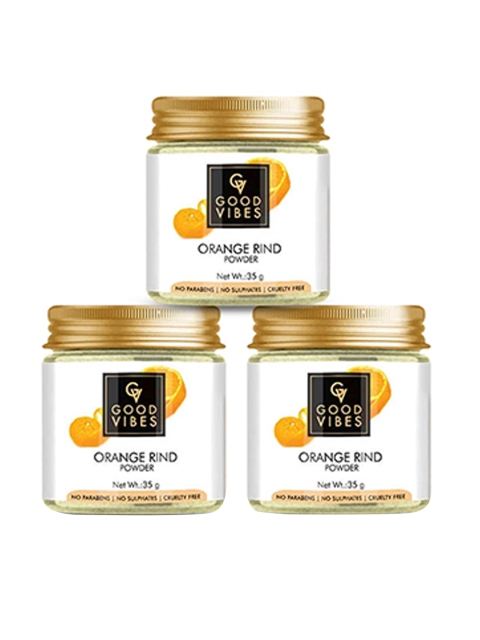 

Good Vibes Set of 3 Powder - Orange Rind - 35 g each, Transparent
