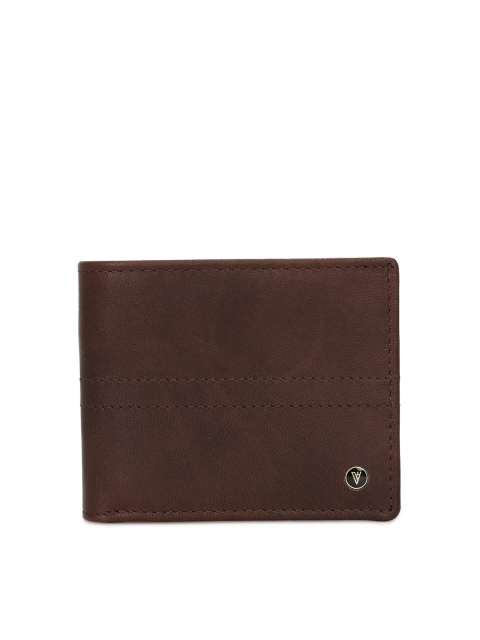 

Van Heusen Men Brown Textured Two Fold Leather Wallet