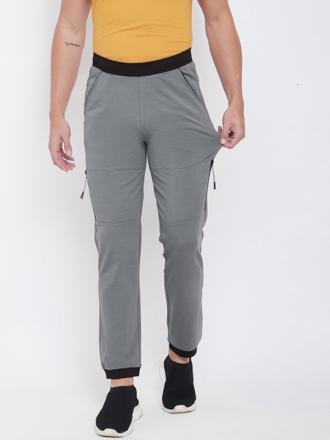 

Okane Men Grey Melange Solid Cotton Joggers
