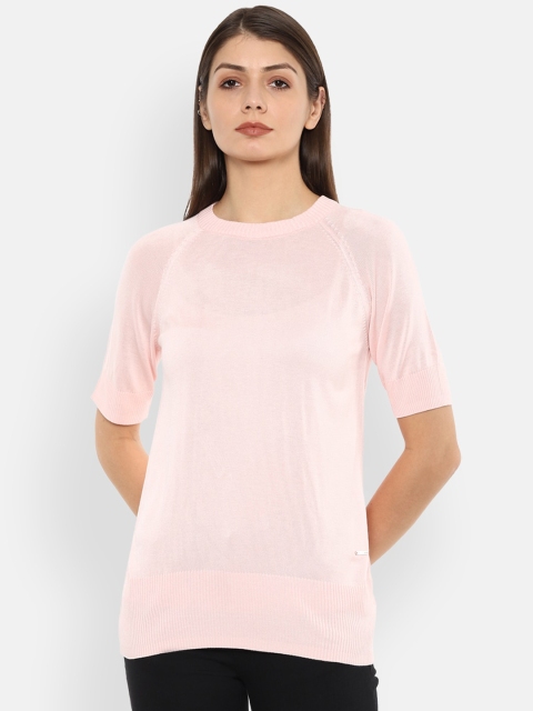 

Van Heusen Woman Peach-Coloured Regular Top