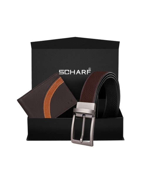

SCHARF Men Brown Solid Accessory Gift Set