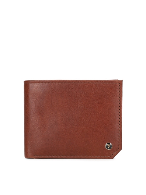 

Van Heusen Men Brown Textured Two Fold Leather Wallet