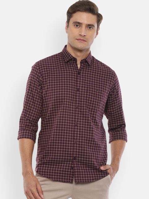 

Louis Philippe Sport Men Maroon Slim Fit Cotton Checked Casual Shirt