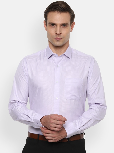 

Louis Philippe Men Purple Slim Fit Self Design Casual Shirt