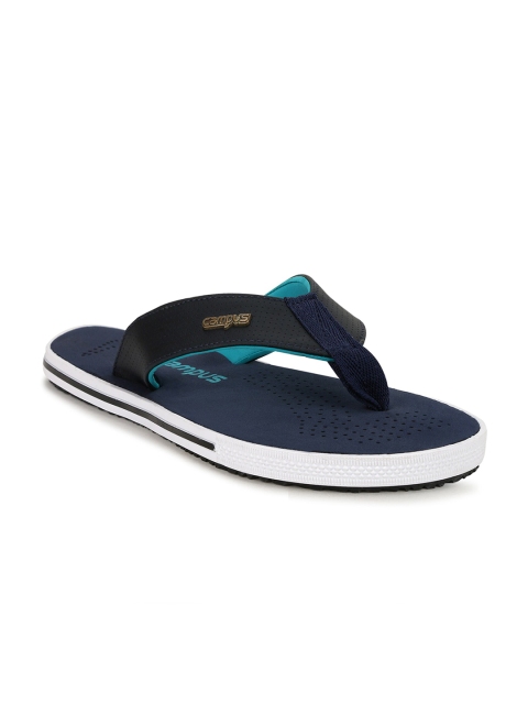 

Campus Men Navy Blue & Black Thong Flip-Flops
