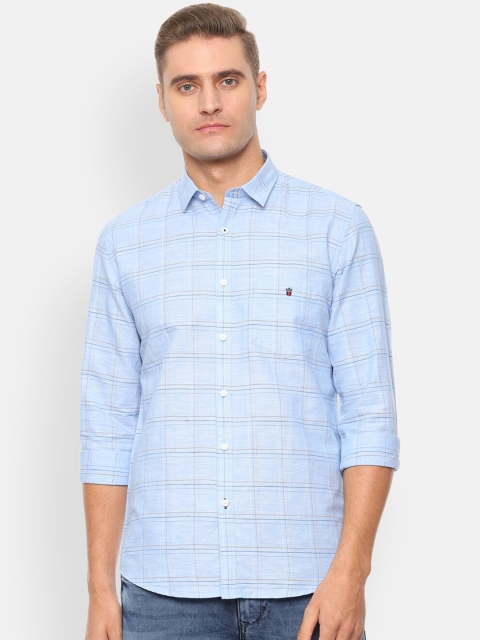 

Louis Philippe Sport Men Blue Slim Fit Checked Casual Shirt