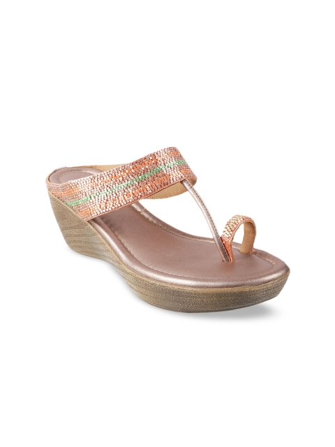 

Metro Women Peach-Coloured Embellished Sandals