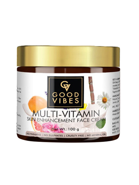 

Good Vibes Multi Vitamin Skin Enhancement Face Cream 100 g, Transparent