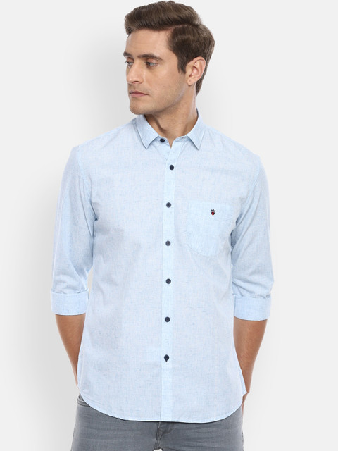 

Louis Philippe Sport Men Blue Slim Fit Self Design Casual Shirt
