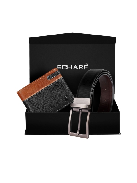 

SCHARF Men Black & Brown Genuine leather Accessory Gift Set