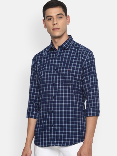 

Louis Philippe Sport Men Navy Blue Slim Fit Checked Casual Shirt