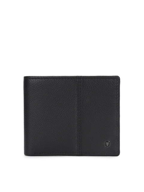 

Van Heusen Men Black Solid Leather Two Fold Wallet