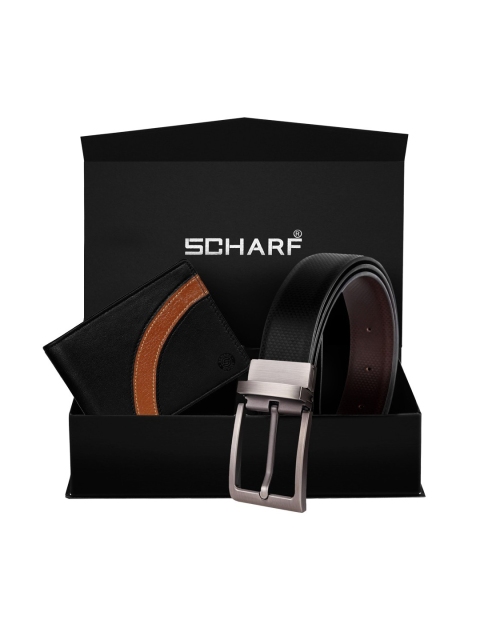 

SCHARF Men Black & Brown Solid Accessory Gift Set