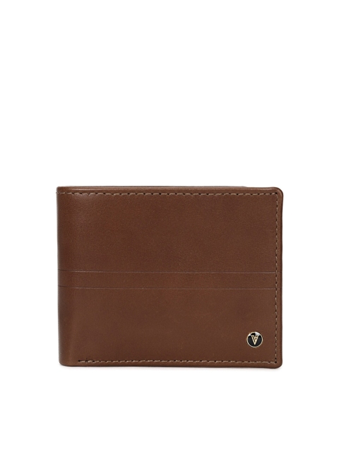 

Van Heusen Men Brown Solid Leather Two Fold Wallet