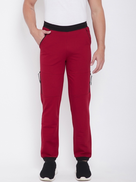 

Okane Men Red Solid Joggers