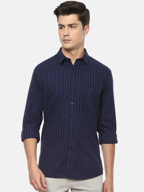 

Louis Philippe Sport Men Navy Blue Slim Fit Striped Casual Shirt