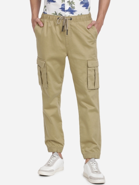 

Breakbounce Men Khaki Slim Fit Solid Joggers