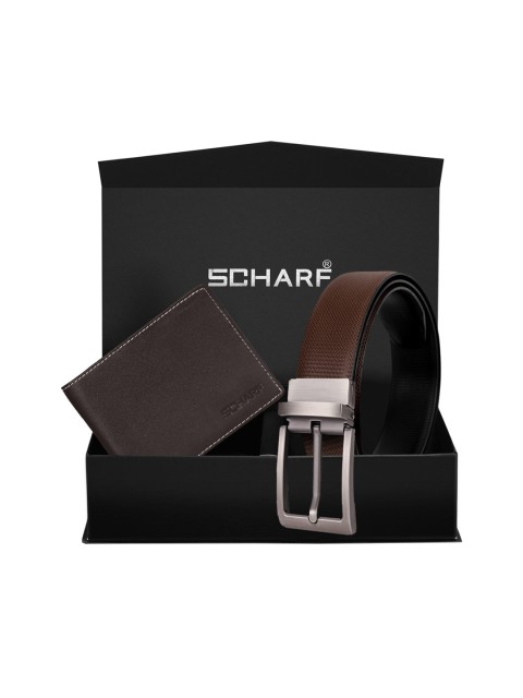 

SCHARF Men Black & Brown Solid Accessory Gift Set