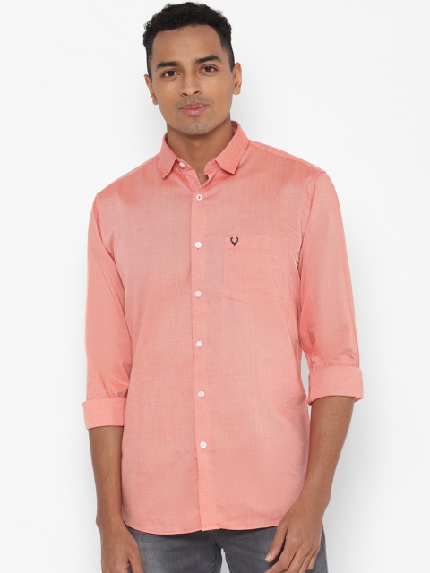 

Allen Solly Men Peach-Coloured Slim Fit Solid Casual Shirt