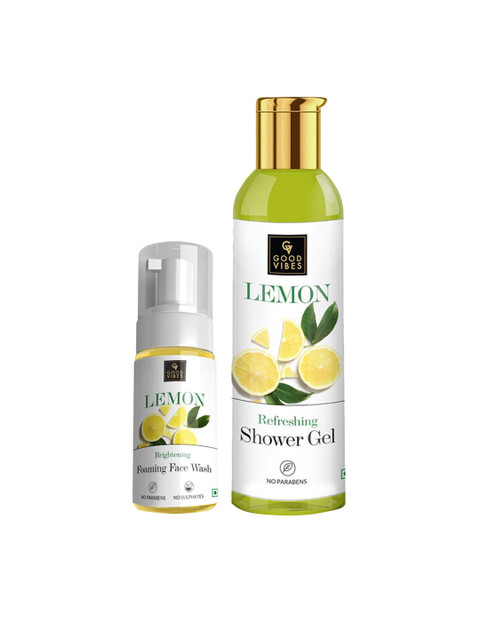 

Good Vibes Lemon Refreshing Bath Combo 350 ml, Transparent