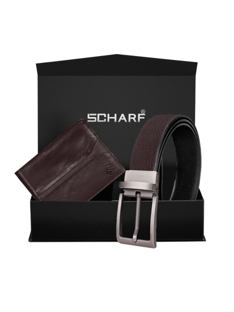 

SCHARF Men Black & Brown Textured Accessory Gift Set