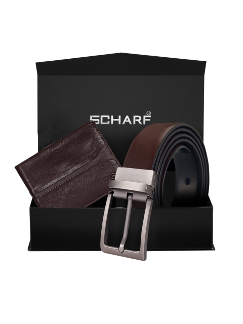 

SCHARF Men Brown Solid Accessory Gift Set