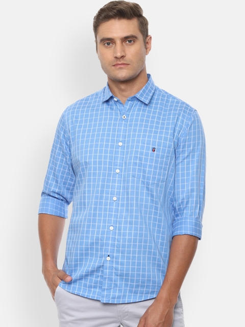 

Louis Philippe Sport Men Blue Slim Fit Checked Casual Shirt