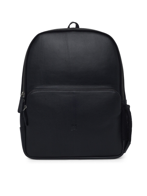 

MERECER MELHOR Unisex Black Leather Backpack with Laptop Compartment
