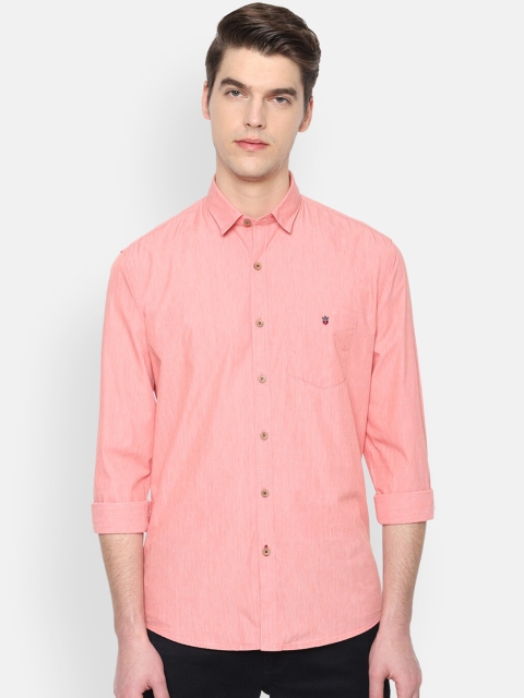 

Louis Philippe Sport Men Peach-Coloured Slim Fit Cotton Solid Casual Shirt