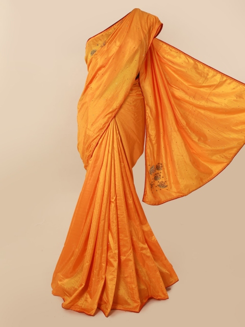 

Pothys Orange Embellished Art Silk Saree