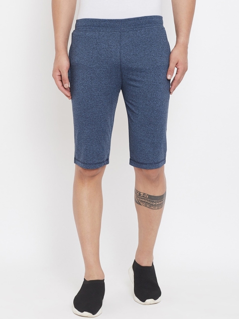 

Okane Men Blue Solid Regular Fit Sports Shorts