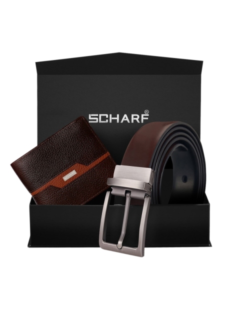 

SCHARF Men Black & Brown Solid Accessory Gift Set