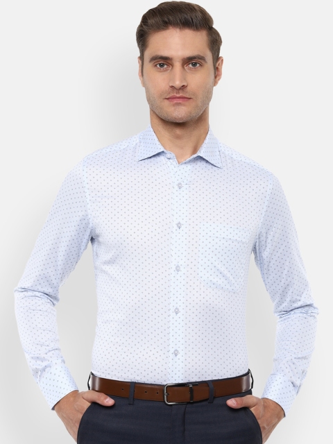 Louis Philippe Men Blue Regular Fit Printed Casual Shirt