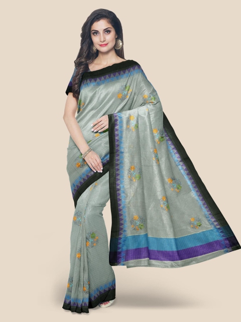 

Kalamandir Grey Woven Design Silk Cotton Saree