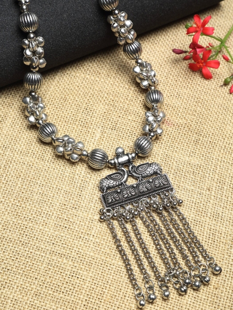 

NEUDIS Rhodium-Plated Silver-Toned Alloy Necklace