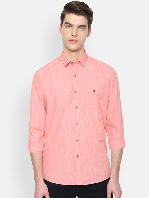 

Louis Philippe Sport Men Peach-Coloured Slim Fit Solid Casual Shirt